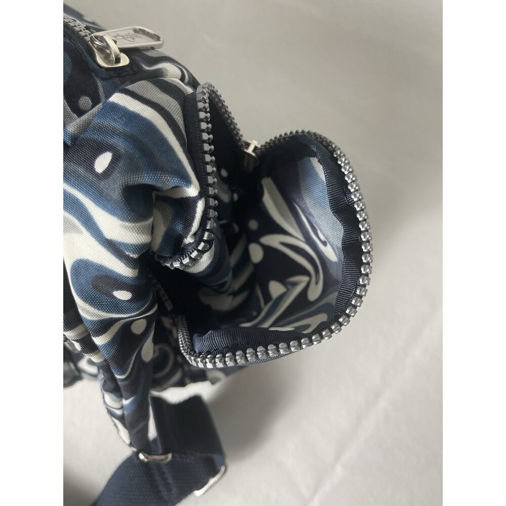 Kipling Gabbie Blue Eye Print Travel Crossbody Bag Purse Multi Pocket Monkey - Picture 12 of 14